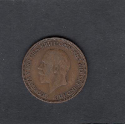 Beschrijving: 1/2 Penny GEORGIUS V